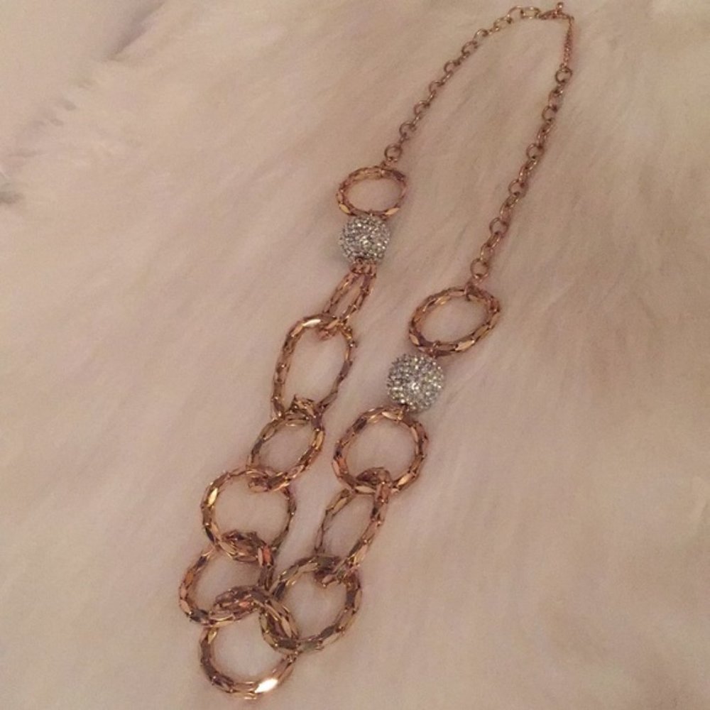 Necklace, silver and gold. Perfect for New Years Eve!